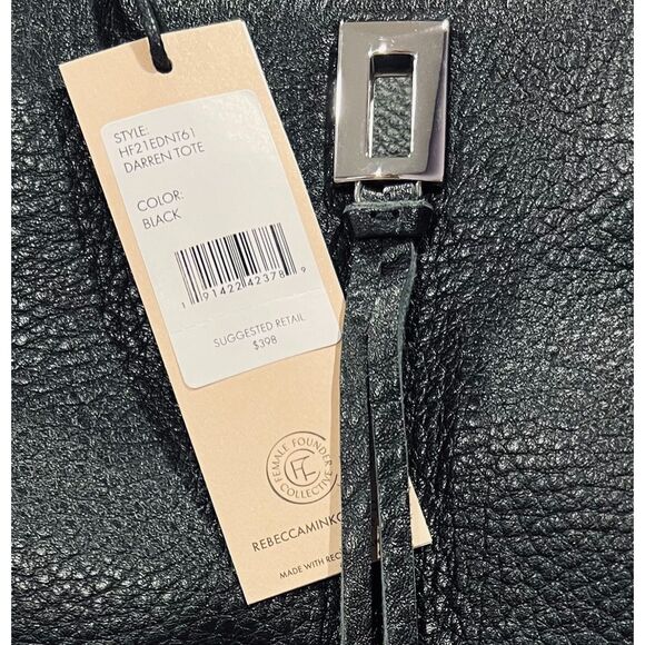 Rebecca Minkoff Women's Darren Tote Bag Black Turn Lock Closure NWT - Picture 7 of 12